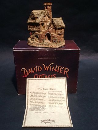 1983 The Bakehouse David Winter Cottages Hand Made & Painted Uk W/