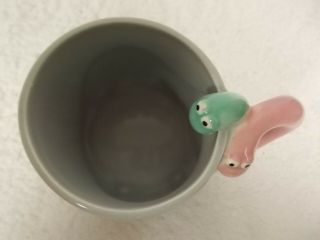 Vintage 1986 Fitz & Floyd Pink Green Dinosaurs Coffee Tea Cup Mug 5