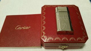 Cartier lighter Double C C motif Lighter palladium plate C Decor 2