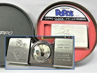 Popeye Zippo Time Tank No.  0001 Pocket Watch Don 