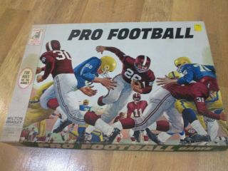 Vintage Pro Football Board Game By Milton Bradley 1964 Rare