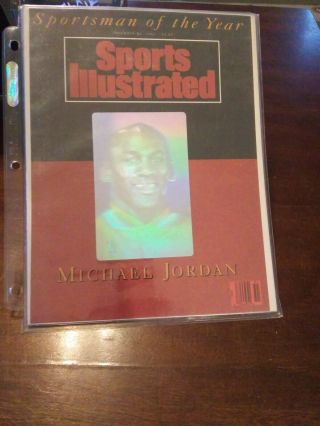 Michael Jordan Sports Illustrated Sportsman Of The Year Dec.  23,  1991• Hologram