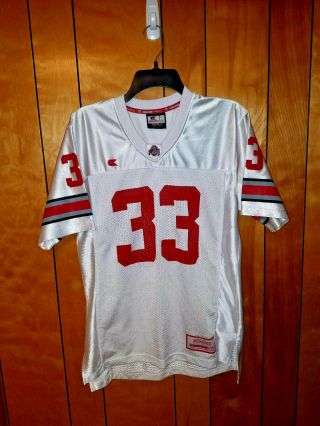 Ohio State Football Jersey Youth Kids L Large (16 - 18) White 33 Buckeyes Ncaa