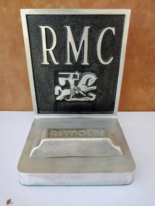 Rare Vintage Reynolds Metals Company Aluminum Promotional Bookend? With Ingot