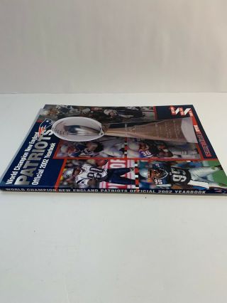 England Patriots Official 2002 Yearbook w/ cmg Field Pull Out Tour Section 3