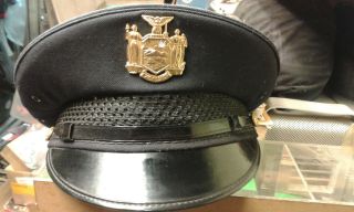 Vintage Lancaster Brand Police/military Uniform Hat With Badge