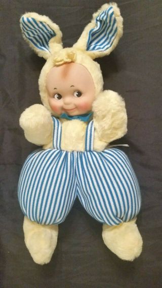 Vintage Knickerbocker Toy Co Animals Of Distinction Rubber Baby Face Bunny Plush