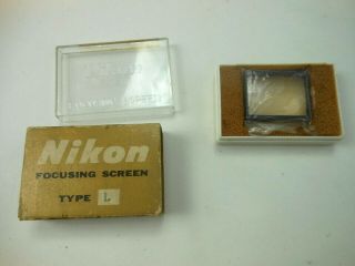 Vintage Nikon Type L Interchangeable Focusing Screen For F6 From Japan W Box