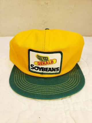 Vintage Dekalb Seeds Soybeans Agriculture Hat Cap -