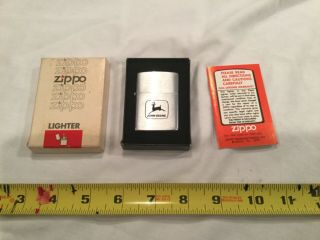 Vintage 1979 Zippo John Deere Lighter W/box