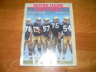 Vintage Notre Dame Vs Penn State Football Game Program November 17,  1984