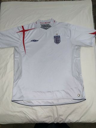 2006 Umbro Official England World Cup Football/soccer Jersey Authentic Rare