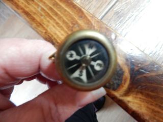 Vintage Marble’s Pin On Compass - Gladstone Michigan 1” Brass Marble Arms