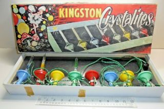 Old Vintage Kingston Crystalites Christmas Tree Bubble Lights Spares Decorations