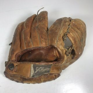 Vintage 1940s Jc Higgins Professional Model Baseball Glove Model 1641 Sears