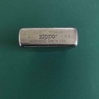 AUTH Zippo Solid Titanium Tobacco Goods From USA Rare 3