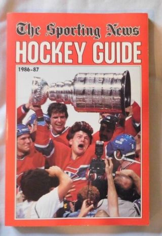 1986 - 87 The Sporting News Hockey Guide Montreal Canadiens Stanley Cup