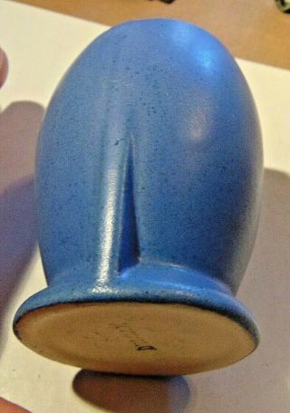 Vintage Art Pottery Niloak 3 1/2 Inch Blue Vase Marked On Bottom