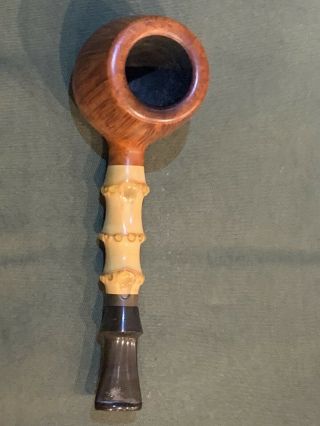 RARE JESS CHONOWITSCH BAMBOO POT STRAIGHT GRAIN PIPE GORGEOUS Barely Smoked 2