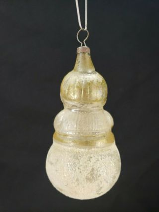 Antique German Blown Glass Baby with Bear Snowball Christmas Ornament ca1910 3
