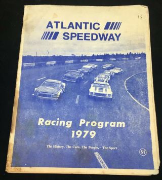 Vintage 1979 Atlantic Speedway Stock Car Racing Program Rare