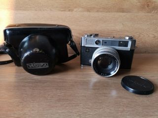 Vintage Yashica 1c 35mm Camera With Yashinon Dx 45mm F1.  4 [for Parts]