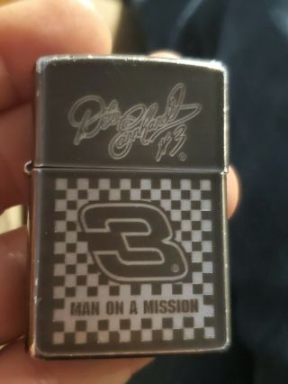 Vintage Zippo Lighter 3 Dale Earnhardt - Man On A Mission