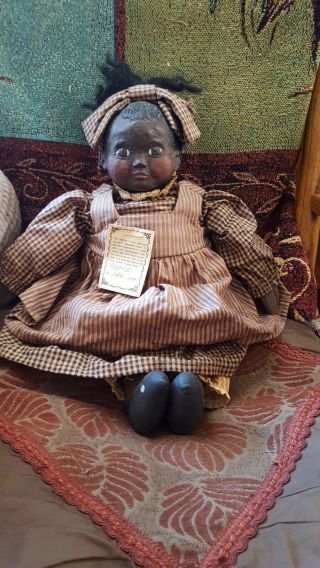 Maynard Arnetts Country Store Big 18” Black Doll Hattie 126/500 Signed Americana