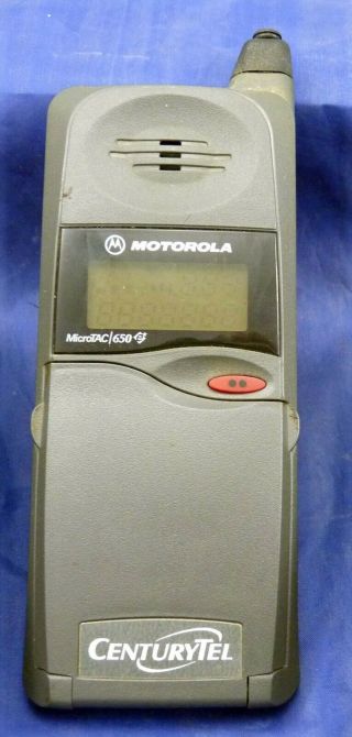 Vintage Motorola Microtac 650e Flip Cell Phone With Charger 360