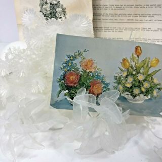 Vintage Fake Flowers Craft Clear Plastic Ghost Flowers Fad Of Month Glis Glass