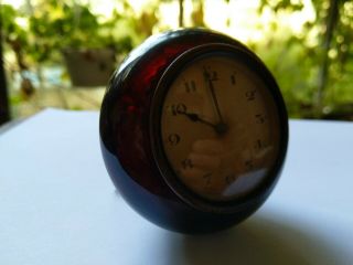 204grams Very Rare Antique Cherry Bakelite Faturan Clock 1930 