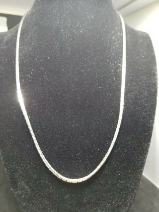 Vintage Necklace Signed Whiting & Davis Silver Tone Necklace 4e