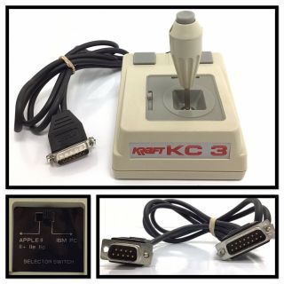 Vintage Kraft Kc3 Joystick Controller For Apple Ii,  Iie,  Iic,  & Ibm Pc’s Kc - 3