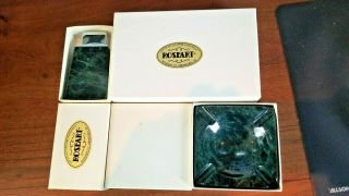 Zippo Roseart Green Marble Table Lighter And Ashtray Set Rare,  &