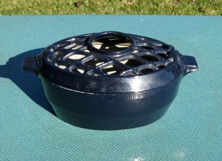 Vintage Plow & Hearth Iron Humidifier Blue Enamelware
