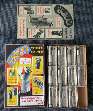 Vintage Imco Triplex Set Of Lighters