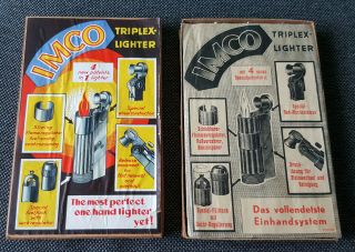 Vintage IMCO TRIPLEX SET OF LIGHTERS 2