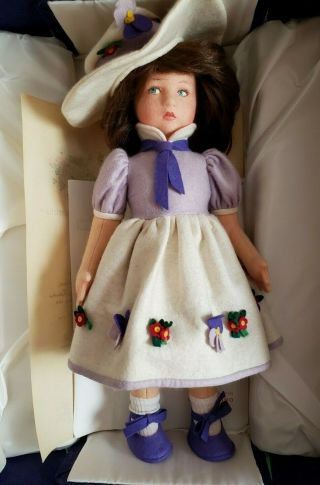 Vintage 17 " Lenci Felt Doll " Piera " W/all Id 