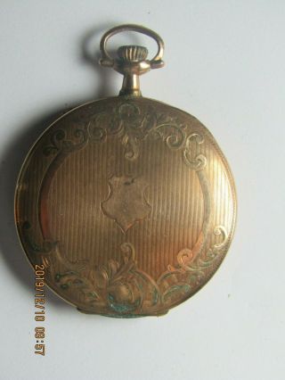 Vintage Elgin Pocket Watch Gold Filled 25 Years For Parts/repair 80