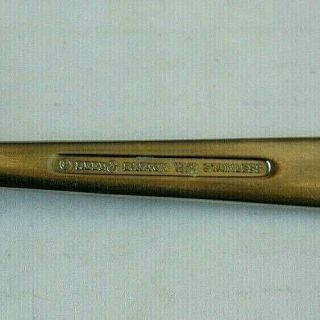 6 Vintage Reed & Barton Longwood II 18/8 Stainless Soup Spoons Flatware 3
