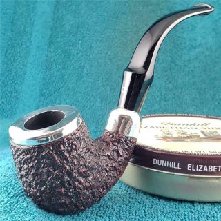 Very Northern Briars Ian Walker 3/4 Bent English Pipe W/ Double Silver