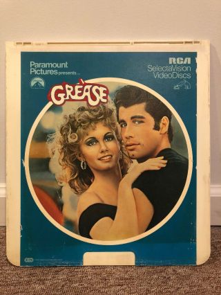 Vintage 1978 Grease Rca Ced Selectavision Videodisc Movie,  John Travolta,  Olivia