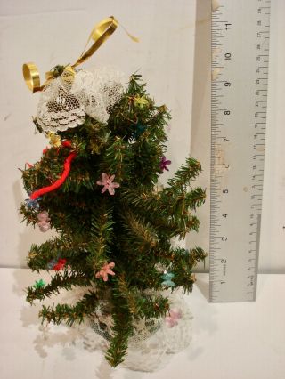 Vintage Dollhouse Miniature Christmas tree 1:12 3