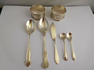 Selection Of Antique & Vintage English Sterling Silver Items