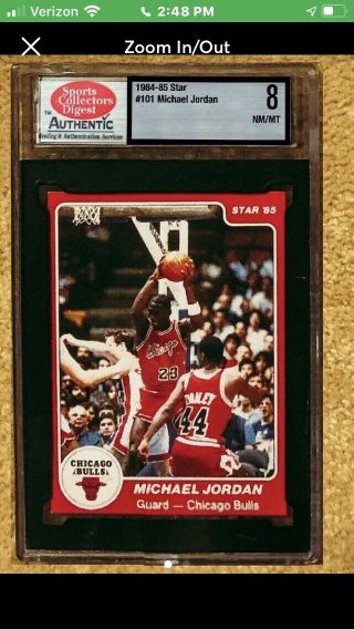 1984 - 85 Star Basketball Michael Jordan Rookie Rc 101 Xrc Scd Graded 8 “rare”