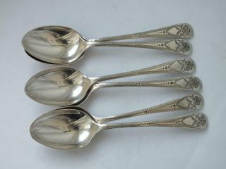 Pretty Set of 6 Antique Solid Sterling Silver Teaspoons 1895/ L 13.  2 cm/ 117 g 2