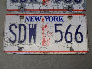 1986 York License Plates SDW - 566 Statue of Liberty FastFreeShip 2