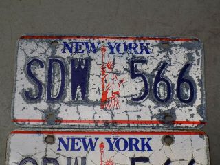 1986 York License Plates SDW - 566 Statue of Liberty FastFreeShip 3