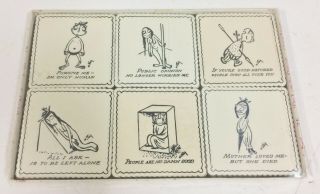60 Vintage The Lonely Ones Coasters Complete Set & W.  Steig 1950 