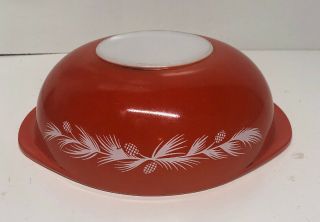Vintage Pyrex 024 Holiday Pine Cone Promotional Casserole Dish Bowl,  2 Qt No Lid 2